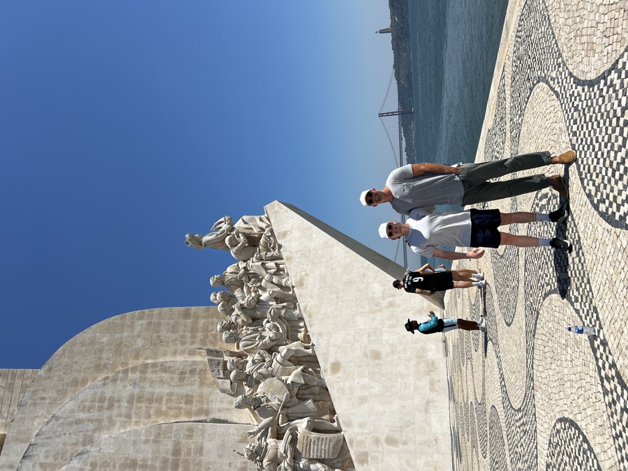 At the Monument to the Discoveries in Lisbon